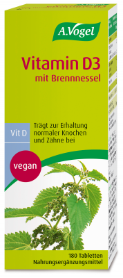 Nahrungsergänzungsmittel mit Brennnessel und pflanzlichem Vitamin D3